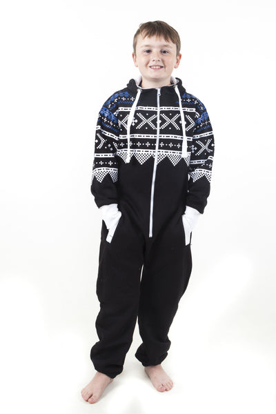 Children's Black Aztec Print Onesie - Onesie Warehouse