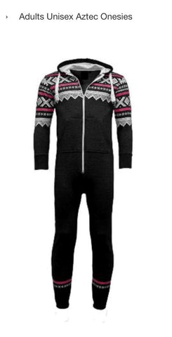 Black Aztec Tracksuit Onesie