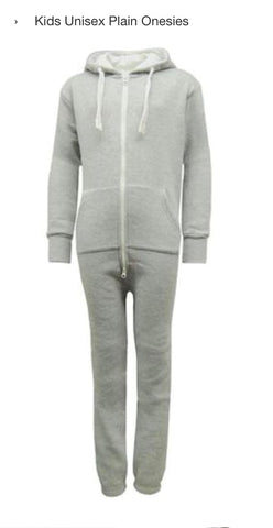 Children Light Grey Onesie Unisex