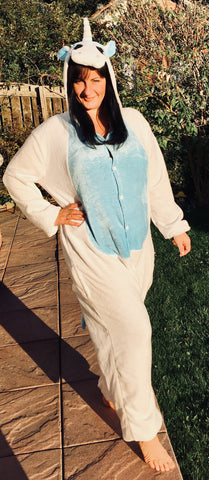 Unicorn White Onesie Kids & Adult