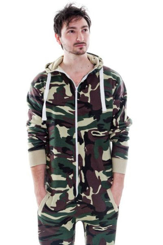 Men's Camouflage Army Print Onesie